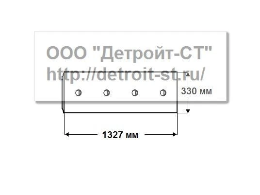 Нож Komatsu 195-70-12492 (кол-во отверстий - 9) D155A-3, D155AX-3-5, D355A-3, D375A-1, D455A-1 фото запчасти