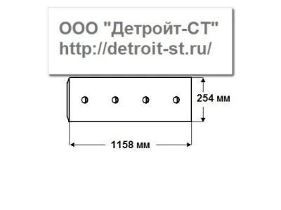 Нож Komatsu 154-70-11314 (кол-во отверстий - 8) D60A-6-7-8, D60E-7-8, D65E-6-7-8, D65E-7-8, D80A-18, D80E-18, D80P-18, D85A-12-18-21, D85E-18-21, D85P-18-21, D85E-SS-2A, D85EX-15, D85PX-15 фото запчасти