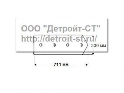 Нож Komatsu 195-71-51120 (кол-во отверстий - 5) D375A-1 фото запчасти