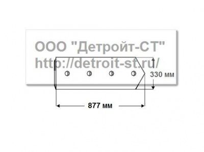 Нож Komatsu 195-72-11144 (кол-во отверстий - 6) D355A-3 фото запчасти
