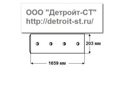 Нож Komatsu 14Y-71-11210 (кол-во отверстий - 11) D65 фото запчасти