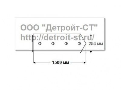 Нож Komatsu 175-71-11242 (кол-во отверстий - 10) D150A-1, D155A-1 фото запчасти