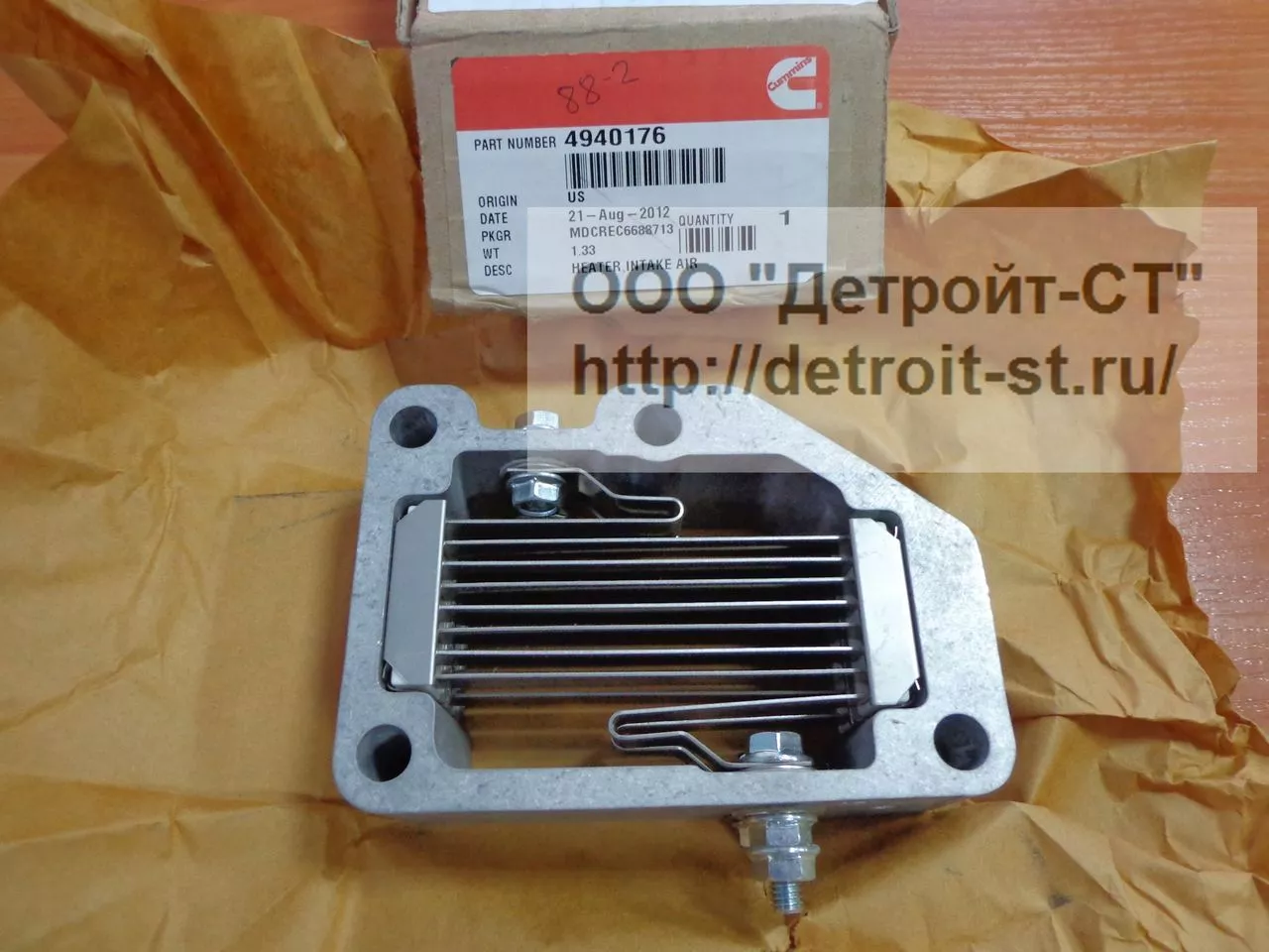 Нагреватель Cummins 4940176 (3975485) фото запчасти