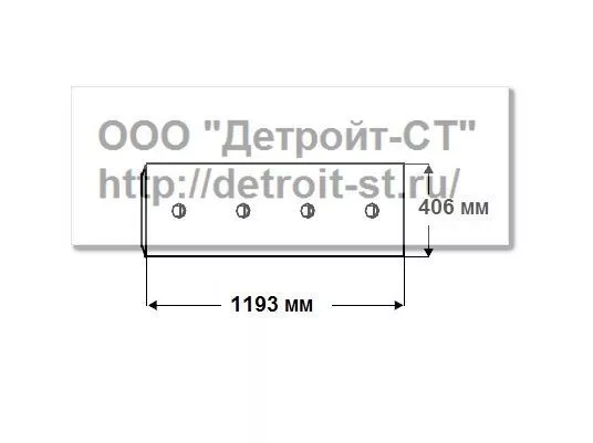 Нож Komatsu 198-71-11181 (кол-во отверстий - 8) D375A-1-2-3-5, D455A-1, D475A-1, WD900-3 фото запчасти